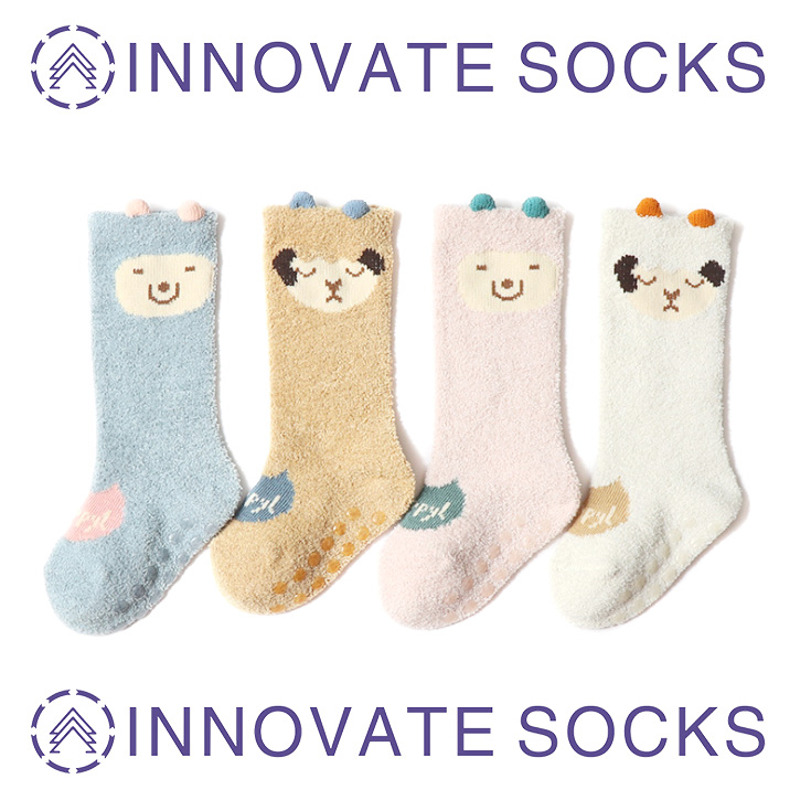 Fleece Socken Warme Baby Socken Cartoon Non-Slip Kinder Socken