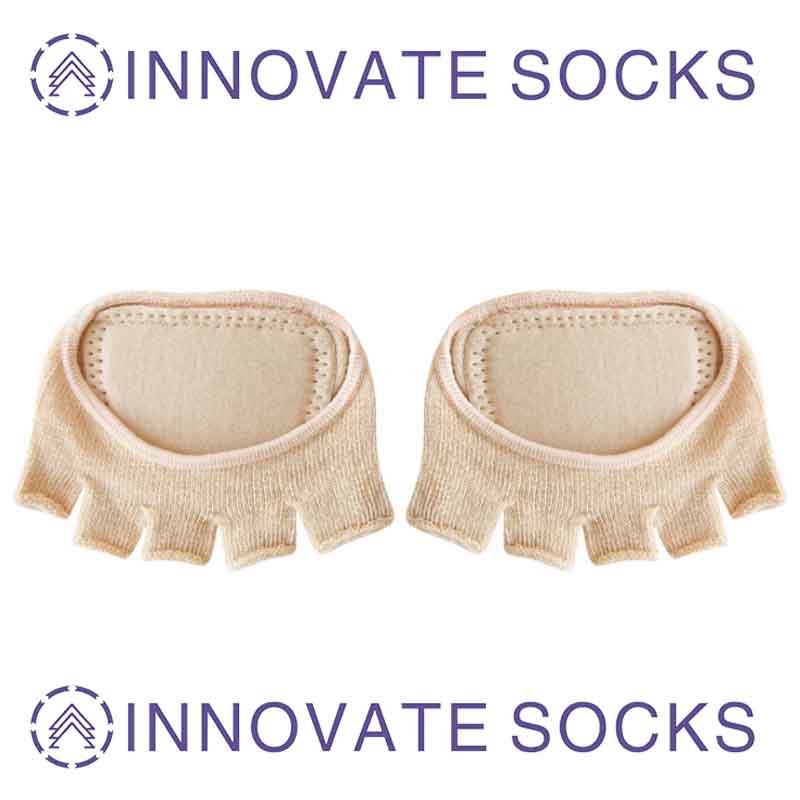 Fünf Toe Women's Cotton Thin Socks With Glue and Padded Split Toe Socken
