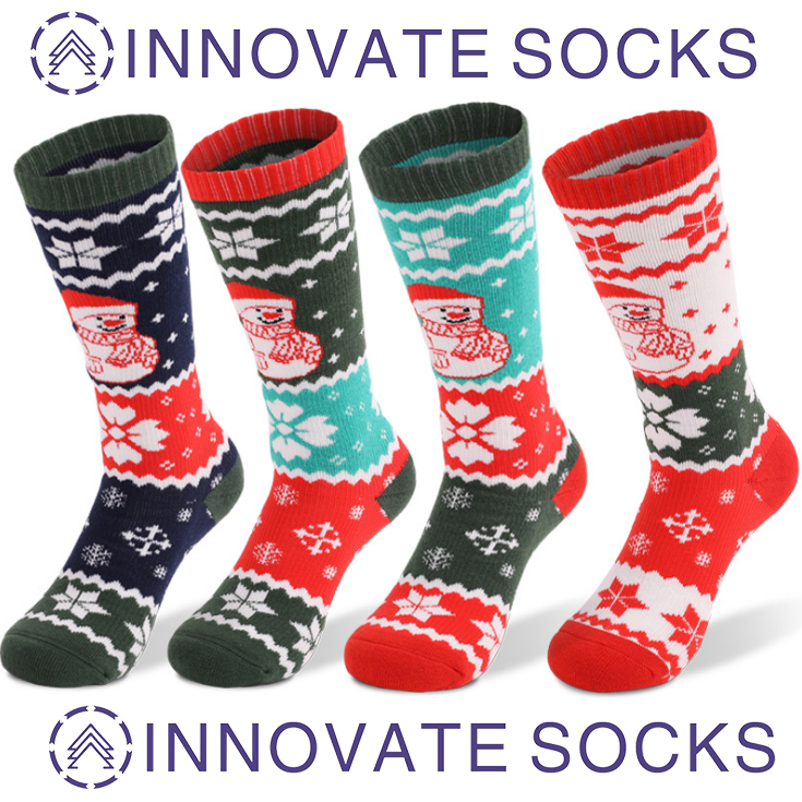 Ski Socks Thick Towel Bottom Sweat-absorbierende Winter Warm Outdoor Sport Wandern Socken