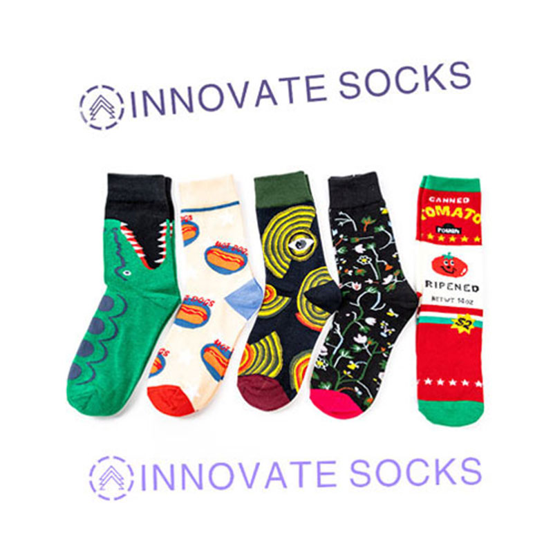 Personalisierte Unisex Happy Sock Breathable Crew Socke