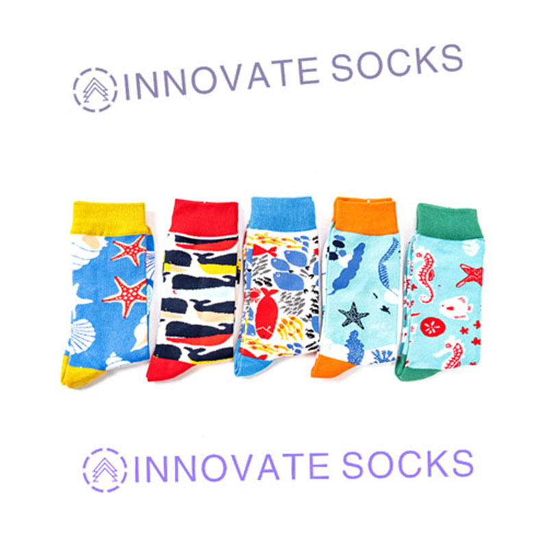 Animal Cartoon Colorful Unisex Fashion Happy Socken